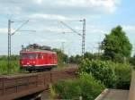 Turmtriebwagen der BSM zwischen Mainz-Bischofsheim und dem Abzweig Kostheim. 03.06.09