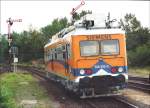 708 302, Oberleitungsrevisionstriebwagen ORT 188.3 der Fa. SIEMENS AG Transportation Systems in spezieller Farbgebung; 28.08.2002, Plauen oberer Bahnhof, (Digifoto vom Papierfoto)