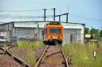 Einparken nach einem Betriebsausflug 708 324 im Bahnstromwerk Stralsund am 08.06.09