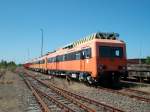 Neu zu den bereits in Mukran abgestellten neun ORT-Triebwagen sind 708 335 aus Stuttgart,708 316 aus Dresden und 708 309 aus Halle.Am Schlu noch zwei Hilfsgertewagen aus Aachen und Lbeck.