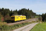 708 303 aus Traunstein kommend am 1. Oktober 2021 bei Grabenstätt im Chiemgau.