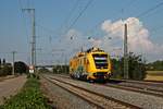 Auf dem Weg nach Basel Bad Bf befand sich am 13.09.2016 der Freiburger TVT 711 112-3, als dieser durch Bahnhod von Müllheim (Baden) fuhr.