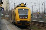 DB 711 116-4 im Eiltempo durch den Bf Anklam | Februar 2022 