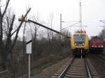 711117 im Einsatz an der Strecke Lpz.-Leutzsch nach Lpz.-Wahren