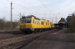 Schienenpr�fzug 719 001 durchfuhr am 05.03.2013 den Hauptbahnhof Saarlouis in Richtung Dillingen.