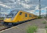 Am 17.07.2023 ist 721 101 der DB Netz Instandhaltung (Fahrwegmessung) mit einem Messzug am Hauptbahnhof in Hannover abgestellt und wartet auf seinen nächsten Einsatz.