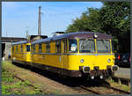 In tadellosem Zustand wartet der Gleismesszug aus 725 002-0 und 726 002-8 der DB Netz AG in Hanau auf den nächsten Einsatz.