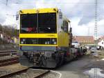 Ein Skl steht am 02. April 2015 im Bahnhof Kronach auf Gleis 111 abgestellt.