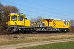 Das DB Netzinstandhaltungsfahrzeug 747 001 fährt am 5.3.26 bei Eglharting.