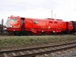 Eine berraschung; im Gterzug lief diese DGS 62 N von Plasser und Theurer mit. Nagelneu und Bestimmung unbekannt. Frth am 19.03.08