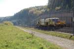 Diese Baumaschine, kurz vor dem Eggetunnel in Willebadessen, 09.10.2010.