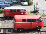 Gleich zwei VW T1 Draisinen Baujahr 1955 waren beim Bahnhoffest am 03.07.2011 in Walheim, das von den Eisenbahnfreunden Grenzland veranstaltet wurde zu sehen.