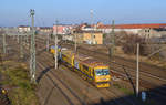 Ein Schienenfräszug der Alpha Rail Team fuhr am 18.12.17 durch Bitterfeld Richtung Leipzig.