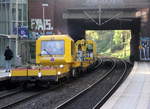 DB-Bahnbaugruppe-Robel-GAF und kommt aus Richtung Aachen-Hbf und fährt durch Aachen-Schanz in Richtung