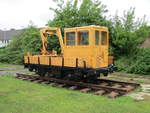 Neben der 50 3521 und der 201 068 steht vor dem Eisenbahnhotel in Meyenburg auch dieses Skl auf einem Gleisstummel im Hotelgarten.Aufgenommen am 20.Juli 2020.