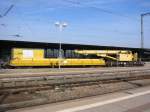 Ein Kran am 18.10.2003 abgestellt im Hauptbahnhof Karlsruhe