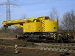 Kran  Kirow  der DBG in Dortmund Mengede Baustelle Gleisbau.(23.03.2008)
