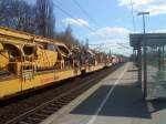 Ein Bauzug im Elmshorner Bahnhof am 15.4.2010.