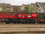 DB Notfalltechnik 80 80 979 0 013-4 Kranwagen 100  Fulda , am 04.04.2012 am DB Werk Fulda.