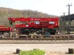 Gleiskran  Bullus  der DB Notfalltechnik am 16.04.2004 im Saarbrcker Rbf