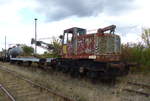 Ein alter S.M. Kirow Leipzig Eisenbahnkran am 28.09.2019 beim Herbstfest im TBw Staßfurt.