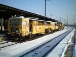 Baufahrzeug der DB AG,abgestellt in Karlsruhe Hbf am 07.01.2009