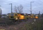 Am Abend des 26.03.2006 war eine Gleisstopfmaschine im Zuge der Erneuerung von Gleis 2 am Bahnhof Frankfurt am Main-Niederrad im Einsatz.