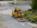 Kleinstopfmaschine in Nordhausen unterhalb der Zeppelinbrücke.