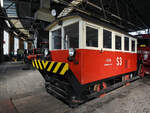 Im Bild die Motordraisine S3 der Ruhrkohle AG, welche Ende April 2025 im Ringlokschuppen des Bochumer Eisenbahnmuseums abgestellt war.