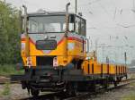 Ein Gleiskraftwagen SKL53 mit Anhnger der Die-Lei Gmbh aus Kassel steht am 26.07.2011 in Aachen West.