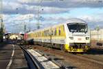 Ein Messzug bei der Durchfahrt durch Aalen. Der Zug wurde von 120 502  Bahntechnik mit Kompetenz  gezogen und fuhr nach Nrdlingen.
(5.Dezember 2007)