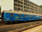 Der  blaue Anton , der Messwagen des IFS, dem Institut fr Schienenfahrzeuge und Frdertechnik der RWTH Aachen am 12.07.2010 in Aachen West. Der Messwagen ist ein ehemaliger Bahnpostwagen.