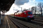 Am Nachmittag des 06.12.2013 stand DB Systemtechnik 182 506 zusammen mit einem Messzug, bestehen aus einem DoStos aus dem Ruhrgebiet, einem von der SüdOstBayernBahn, einem Messwagen und der