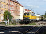 DB Netz 218 477-8 mit einem Messzug von Leipzig Hbf nach Erfurt Hbf, am 09.08.2017 in Erfurt Nord.