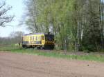 Der Messzug kurz vor Hirschau. (23.04.2007 Strecke Amberg-Schnaittenbach)