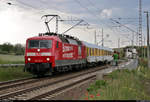 Kaum ist der WFL-Güterzug mit 231 012-6 durch, nähert sich nach Sekundenbruchteilen etwas aus der Gegenrichtung:  Es handelt sich um einen Messzug mit 120 153-2 der DB Systemtechnik GmbH,