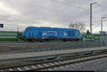 Die auf Messfahrt befindliche 223 052-2 (253 015-8 | Siemens ER20) kam unvermittelt aus Richtung Angersdorf zurück und befährt nun in Halle Rosengarten die Verbindungskurve über die