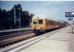 Der Oberbaumesszug im September 2001 im Bahnhof Binz.