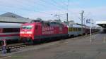 Heute Vormittag am 07.09.2009 um 10:21 Uhr hatte ich das Glck, 120 501-2 mit ihrem Mezug in Hannover HBF zu sichten. 
