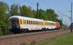 Ein Messzug wurde am 03.05.14 von 218 462 durch Burgkemnitz Richtung Bitterfeld geschoben. Der Zug fuhr über Leipzig, Göschwitz und Hof nach München. 