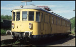 Der  Tunneligel , Tunnelmesstriebwagen 712001 der DB zählte am 28.5.1995 bereits zum Fahrzeug Bestand im Museums BW Bochum Dahlhausen.