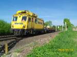 Ein Oberleitungsmontagefahrzeug auf der Rckfahrt nach Bad Oldesloe da dort die Baufahrzeuge abgestellt werden. 14.05.08.