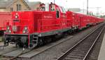 DB Netz Notfalltechnik 714 101 mit dem Tunnelrettungszug am 12.05.17 in Fulda Hbf vom Bahnsteig aus fotografiert