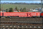 Der Würzburger Tunnelrettungszug (TRZ) am 08.03.2026 bei seiner sonntäglichen Bewegungsfahrt im westlichen Gleisvorfeld des Hauptbahnhofs.