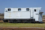 Ein Schneepflug (80-50-979 3202-6) Anfang April 2018 im Sächsischen Eisenbahnmuseum Chemnitz-Hilbersdorf.
