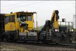 Eine Robel-Bahnbaumaschine der DBG auf den Weg nach Gelsenkirchen-Bismarck.