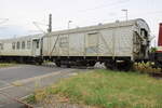 Der Certis Belchim B.V. Wohnwagen 99 80 9395 017-3 D-CERT in einem Unkrautspritzzug Richtung Erfurt Gbf, am 07.07.2026 in Erfurt Ost. 