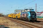 DPB 159 222-9  Wir verlegen Lichtgeschwindigkeit  mit Swietelsky Stopfexpress in Hilden, März 2026.