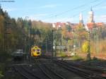 Diese STopfmaschine von Wiebe verweilte am 25.10.08 im Gleisvorfeld von Rottweil 