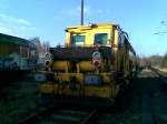 Ein Stopffahrzeug ist am 28.2.2009 im alten Elmshorner Gterbahnhof abgestellt.